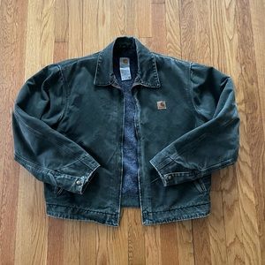 SOLD Vintage Carhartt Blanket Lined Detroit Jacket - J146 MOS -Size Large